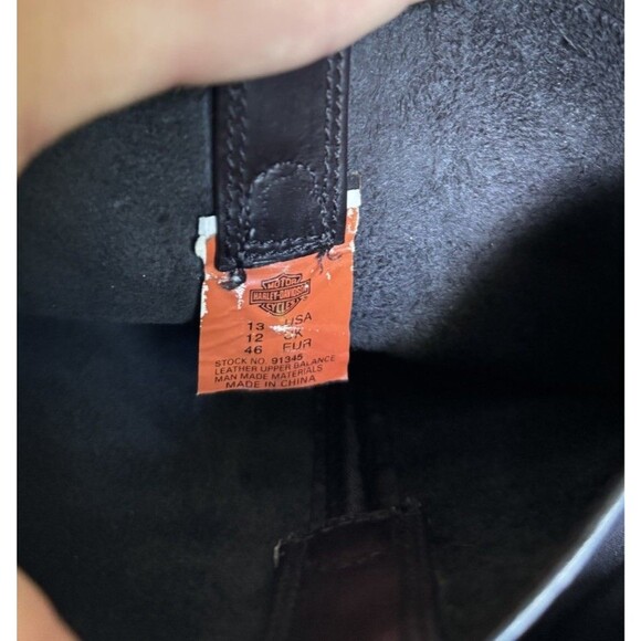 Harley Davidson Mega Harness Leather Motorcycle Riding Biker Boots Mens 13 Black - Picture 7 of 9